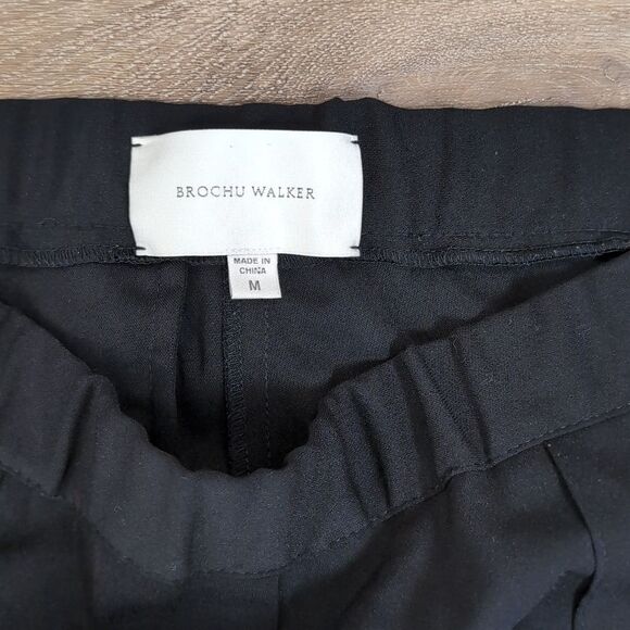 Brochu Walker Black Crepe Joggers Sz M - Picture 3 of 7